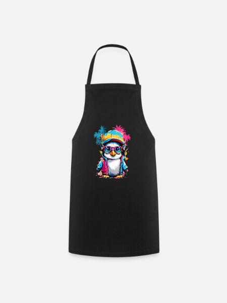 Cool Penguin - Cooking Apron - black