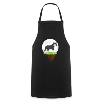 Wolf - Tablier de cuisine - noir - Devant - AI Model Male 185 dark (185cm)