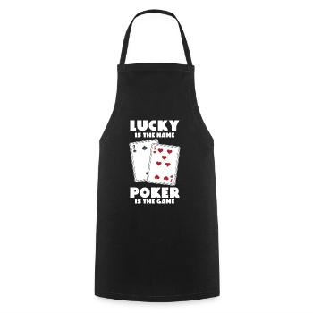 Poker Pokerspieler Texas Holdem - Kochschürze - Schwarz - Vorne - AI Model Male 185 dark (185cm)