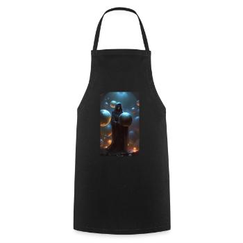 Sorcière des sphères et des orbes - Tablier de cuisine - noir - Devant - AI Model Male 185 dark (185cm)