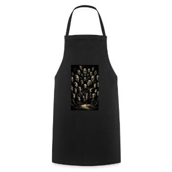 Eerie extended family gathering - Cooking Apron - black - Front - AI Model Male 185 dark (185cm)