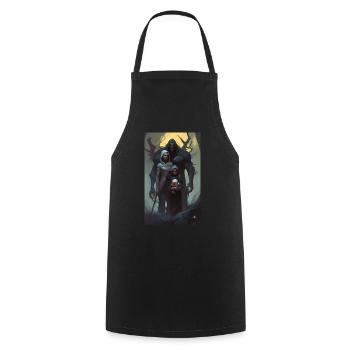 Portrait de famille dark fantasy - Tablier de cuisine - noir - Devant - AI Model Male 185 dark (185cm)