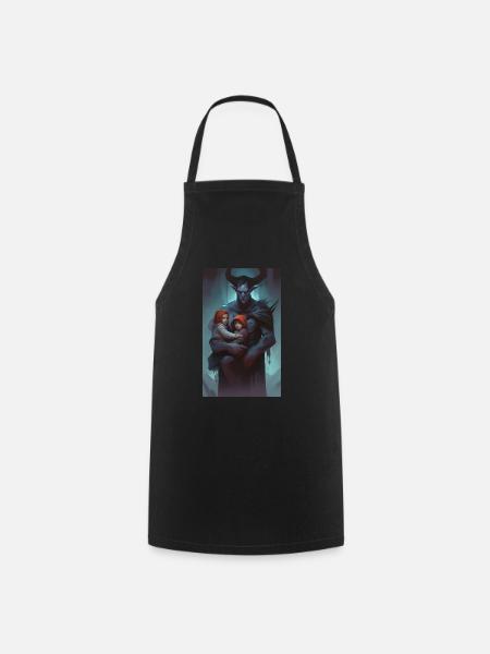 dark monster child guardian - Cooking Apron - black
