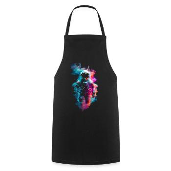 Astronaute parmi les couleurs du cosmos ✨ - Tablier de cuisine - noir - Devant - AI Model Male 185 dark (185cm)