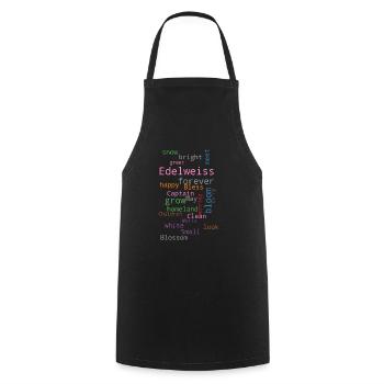 edelweiss - Tablier de cuisine - noir - Devant - AI Model Male 185 dark (185cm)