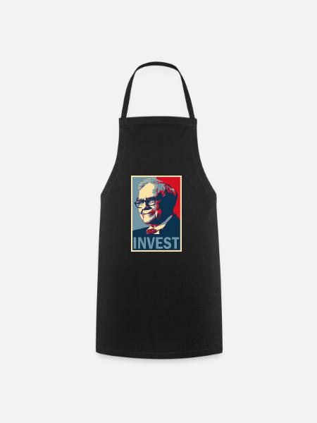 warren buffett invest II buy and hold börse - Kochschürze - Schwarz