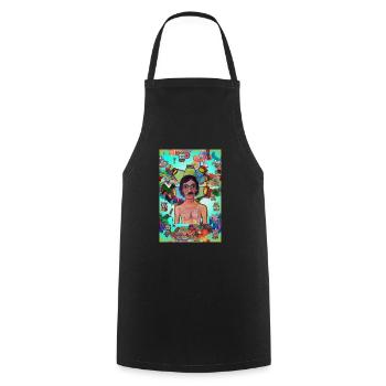 charly and graffiti - Cooking Apron - black - Front - AI Model Male 185 dark (185cm)