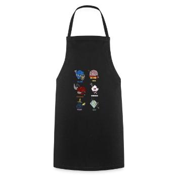 Adventure RPG Dice Fantasy Gift - Cooking Apron - black - Front - AI Model Male 185 dark (185cm)