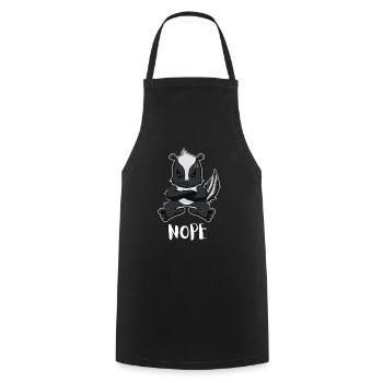 Non Drôle Paresseux Skunk - Tablier de cuisine - noir - Devant - AI Model Male 185 dark (185cm)