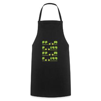 Cycling through spring (grey lines) - Cooking Apron - black - Front - AI Model Male 185 dark (185cm)