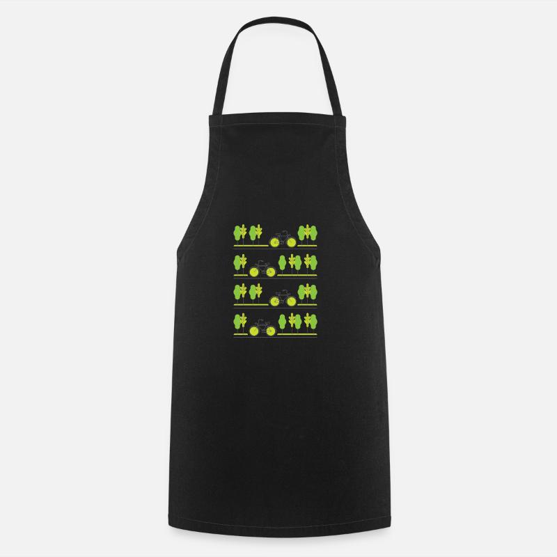 Cycling through spring (grey lines) - Cooking Apron - black