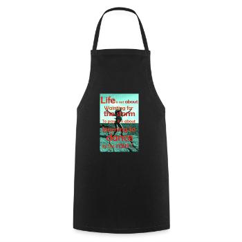 Dancing in the rain - Cooking Apron - black - Front - AI Model Male 185 dark (185cm)