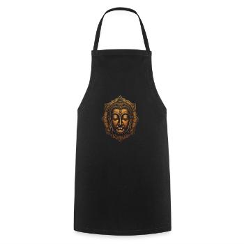 Buddha - Kochschürze - Schwarz - Vorne - AI Model Male 185 dark (185cm)