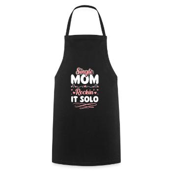 L’amour de l’équipe monoparentale - Tablier de cuisine - noir - Devant - AI Model Male 185 dark (185cm)