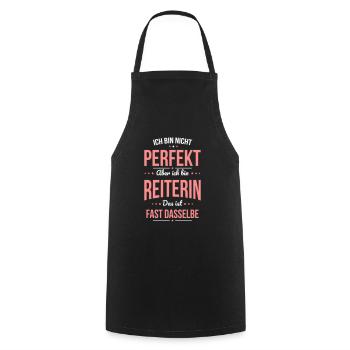 I'm not perfect, but I'm a rider - Cooking Apron - black - Front - AI Model Male 185 dark (185cm)