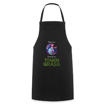 Gamergirl - Born To Game Forced To Touch Grass - Cooking Apron - black - Front - AI Model Male 185 dark (185cm)