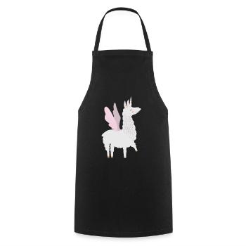 Alpaca Lama unicorn gift - Cooking Apron - black - Front - AI Model Male 185 dark (185cm)