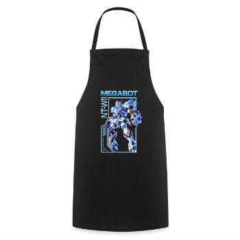 Game Console MegaBot NT-W11 – Anime Shirt - Cooking Apron - black - Front - AI Model Male 185 dark (185cm)