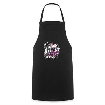 Octopus Vacances d’été - Tablier de cuisine - noir - Devant - AI Model Male 185 dark (185cm)