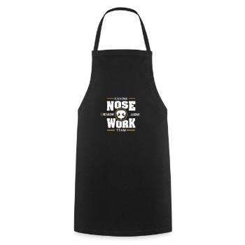 NOSE WORK Team Search Dog Nose Work Dogs Dog - Cooking Apron - black - Front - AI Model Male 185 dark (185cm)