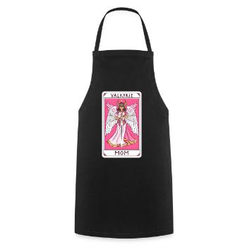 Walküre Mama Wikingerkarte - Kochschürze - Schwarz - Vorne - AI Model Male 185 dark (185cm)