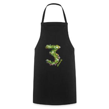 Trichomes, l'essence du Cannabis - Tablier de cuisine - noir - Devant - AI Model Male 185 dark (185cm)