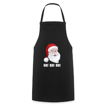 Père Noël ho ho ho - Tablier de cuisine - noir - Devant - AI Model Male 185 dark (185cm)
