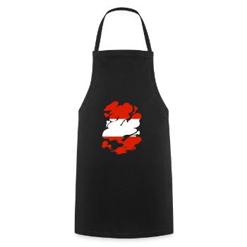 Austria Flag Austria Austrian Flag AT - Cooking Apron - black - Front - AI Model Male 185 dark (185cm)