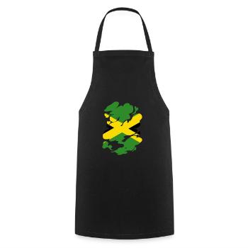 Drapeau jamaïcain Drapeau jamaïcain Jamaïque Vintage - Tablier de cuisine - noir - Devant - AI Model Male 185 dark (185cm)