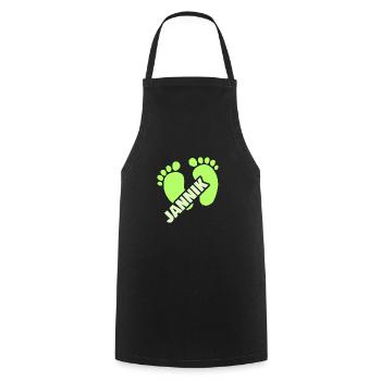 Baby Jannik - Cooking Apron - black - Front - AI Model Male 185 dark (185cm)