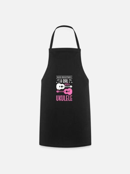 Musician Uke Ukulele Unique Ukulelist - Cooking Apron - black