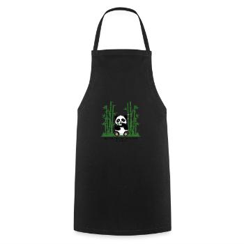 Christian Panda Wisdom: Anything Is Possible - Cooking Apron - black - Front - AI Model Male 185 dark (185cm)