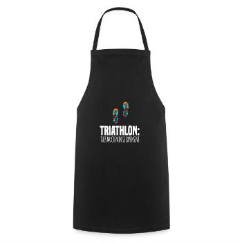 TRIATHLON: THIS MUCH PAIN IS EXPENSIVE. Geschenke - Kochschürze - Schwarz - Vorne - AI Model Male 185 dark (185cm)
