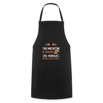 The Macaroni & Cheese is more in the... - Cooking Apron - black - Front - AI Model Male 185 dark (185cm)