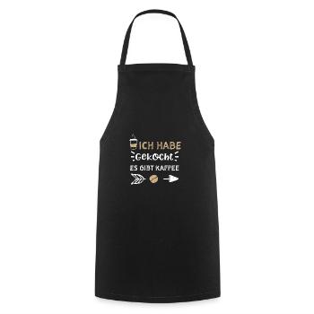 Ich Habe Gekocht Es Gibt Kaffee - Kochschürze - Schwarz - Vorne - AI Model Male 185 dark (185cm)