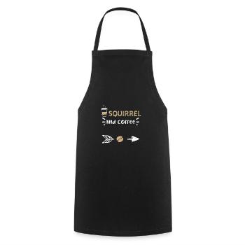 Squirrel And Coffee - Coffee - Kochschürze - Schwarz - Vorne - AI Model Male 185 dark (185cm)