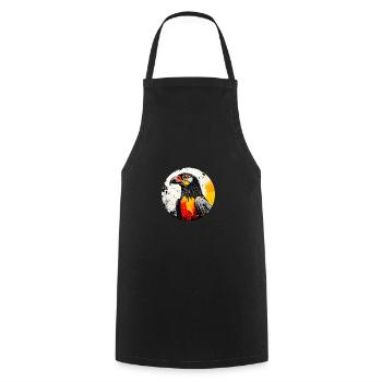 German eagle - Cooking Apron - black - Front - AI Model Male 185 dark (185cm)