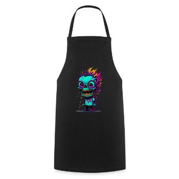Bunter cooler Zombie - Kochschürze - Schwarz - Vorne - AI Model Male 185 dark (185cm)