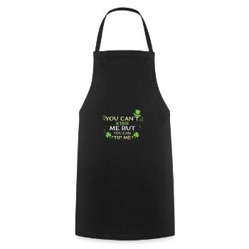 Tu ne peux pas m’embrasser mais tu peux ti... - Tablier de cuisine - noir - Devant - AI Model Male 185 dark (185cm)