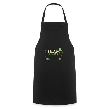 Équipe Ginger - Saint-Patrick - Tablier de cuisine - noir - Devant - AI Model Male 185 dark (185cm)