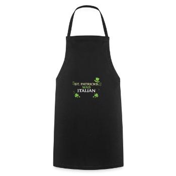 Saint-Patrick était italien - Tablier de cuisine - noir - Devant - AI Model Male 185 dark (185cm)