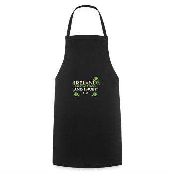 Ireland Is Calling And I Must Go - Cooking Apron - black - Front - AI Model Male 185 dark (185cm)