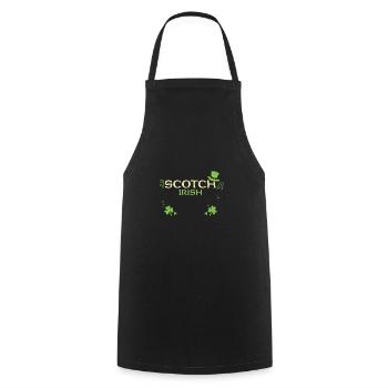 Scotch Irish - St. Patrick's Day - Kochschürze - Schwarz - Vorne - AI Model Male 185 dark (185cm)