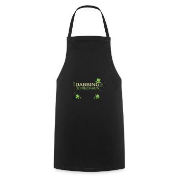 Dabbing Leprechaun - Kochschürze - Schwarz - Vorne - AI Model Male 185 dark (185cm)