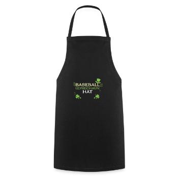 Baseball Leprechaun Hat - Cooking Apron - black - Front - AI Model Male 185 dark (185cm)