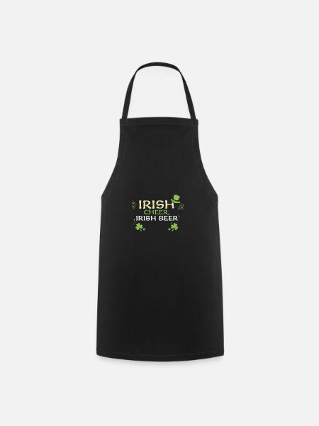 Irish cheer, Irish beer - Kochschürze - Schwarz