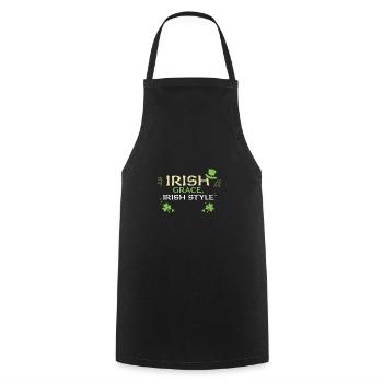 Irish grace, Irish style - Kochschürze - Schwarz - Vorne - AI Model Male 185 dark (185cm)