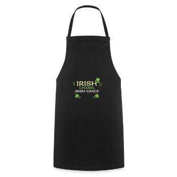 Irish charm, Irish grace - Kochschürze - Schwarz - Vorne - AI Model Male 185 dark (185cm)