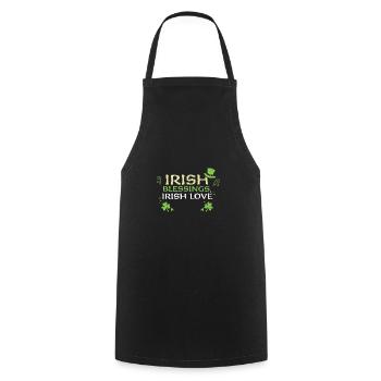 Irish blessings, Irish love - Kochschürze - Schwarz - Vorne - AI Model Male 185 dark (185cm)