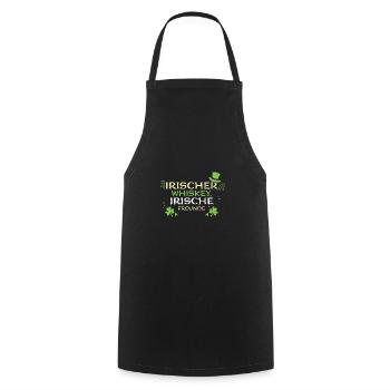 Irischer Whiskey, irische Freunde - Kochschürze - Schwarz - Vorne - AI Model Male 185 dark (185cm)